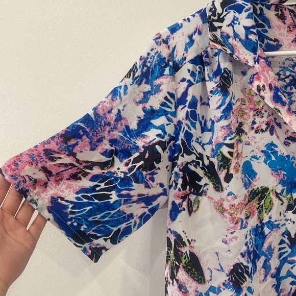 Colourful Abstract Button Up Shirt - Picture 3 of 12